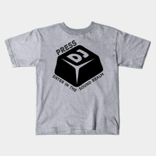 DJ Beats Key: Press Enter To The Sound Realm Kids T-Shirt